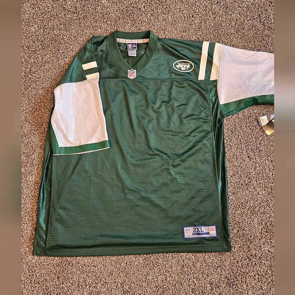 Green and White NFL  Blank Jets Jersey